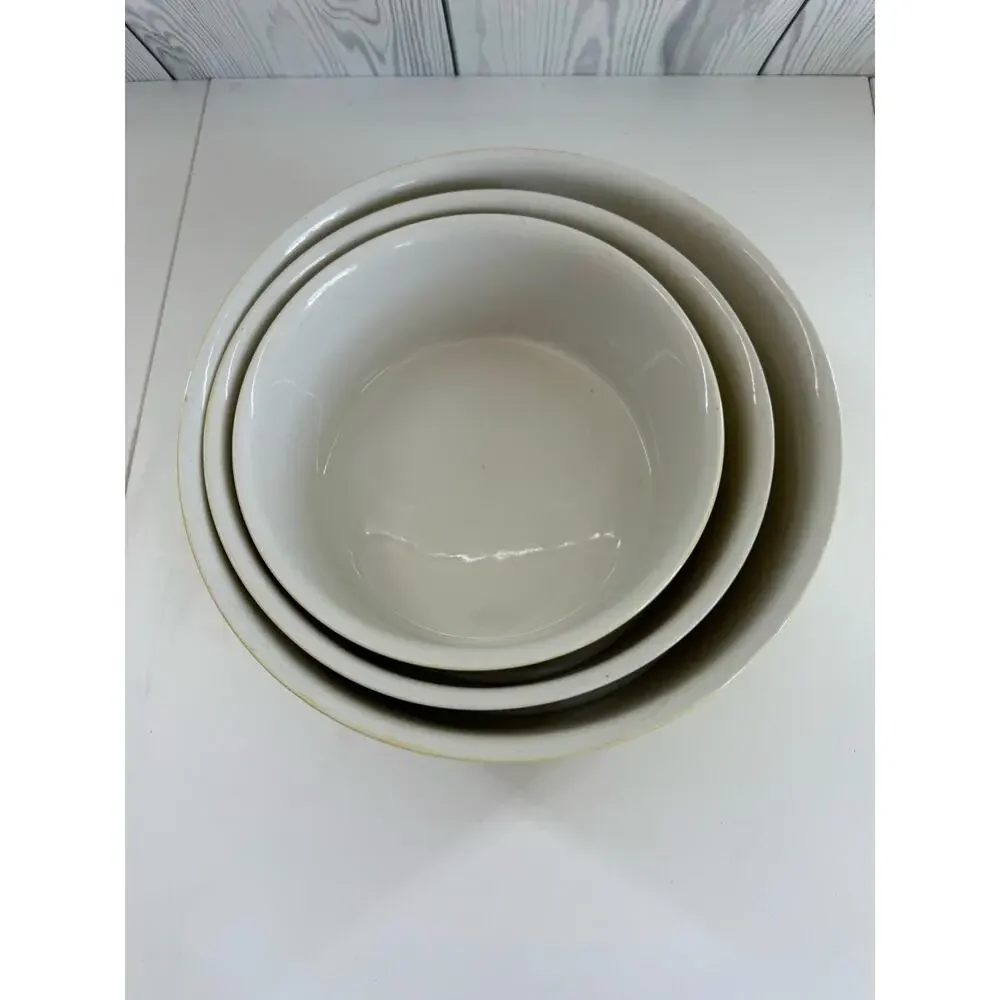 Vintage Villeroy & Boch Set of 3 MCM 50s/60s Nesting Casserole Bowls Yellow